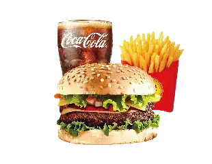 芝士牛肉堡套餐