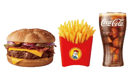  Onion Cheese Bacon combo 洋葱芝士培根堡套餐