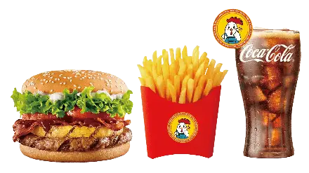 菠萝牛肉堡套餐