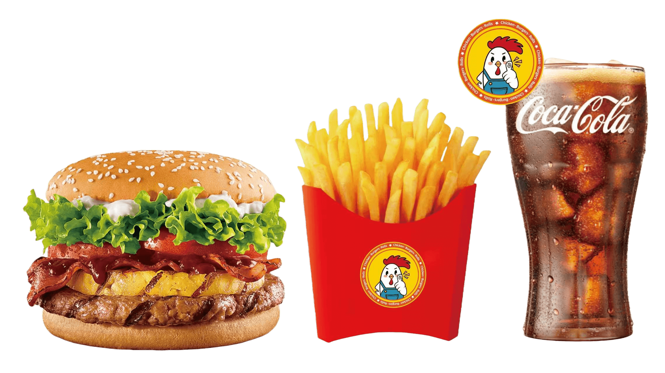 菠萝牛肉堡套餐